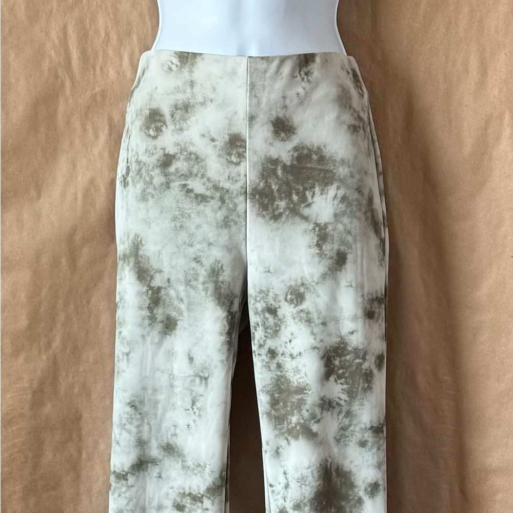 ZARA Stylish Green Tie-Dye Women's Pants medium - Picture 4 of 8
